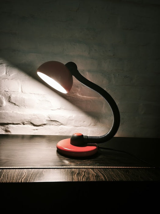 Klaus Hempel V3925/01 Red Desk Lamp for Hustadt Leuchten, Germany 1970s