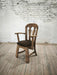 Dutch Brutalist Solid Oak Armchair with Reupholstered Leather Seat, 1970s
