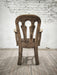 Dutch Brutalist Solid Oak Armchair with Reupholstered Leather Seat, 1970s