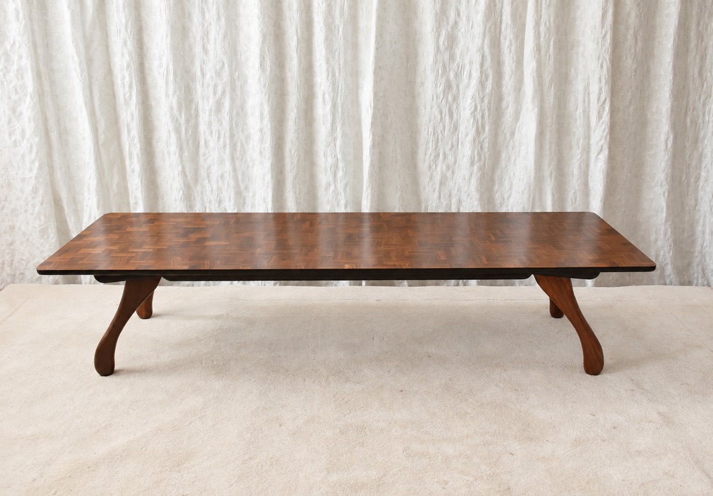 Don S. Shoemaker Cocobolo Parquet Coffee Table for Señal S.A., Mexico 1960s
