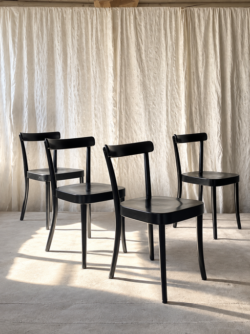  Moser 1-250 Wooden Dining Chairs, Werner Max Moser Design