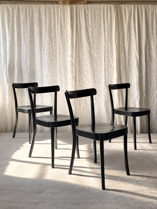  Moser 1-250 Wooden Dining Chairs, Werner Max Moser Design