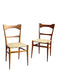 Pair of Mid-Century Woven-Seat Dining Chairs by G.B. Marangoni, Italy 1950s