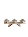 Silver-Plated Modernist Triple Candle Holder 1960s