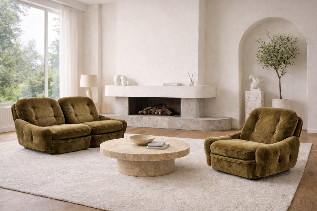 Sofa Set 'Orchidée' design by Michel Cadestin for Airborne