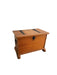 Swiss solid pine chest / holder with wrought iron fittings, Mid-20th Century