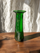 Vintage Modern Free-Form Green Art Glass Vase Budveszel Gyula Hungary 1990s