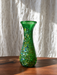 Vintage Modern Green Art Glass Vase Budveszel Gyula Hungary 1990s
