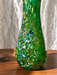 Vintage Modern Green Art Glass Vase Budveszel Gyula Hungary 1990s