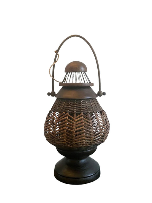 Vintage Rattan Table Lamp Circa 1980s