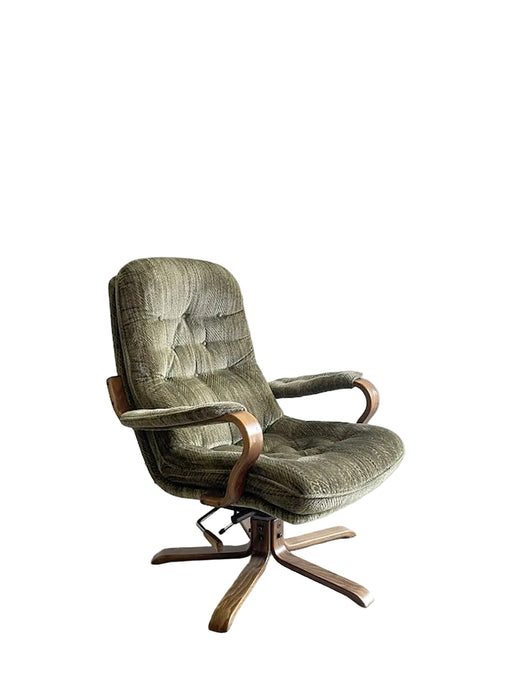 Vintage Scandinavian Design Göte Möbler Swivel Lounge Chair – Sweden, 1970s