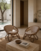 Rare Pair of Japanese Imaeda Rattan Lounge Chairs 1960s