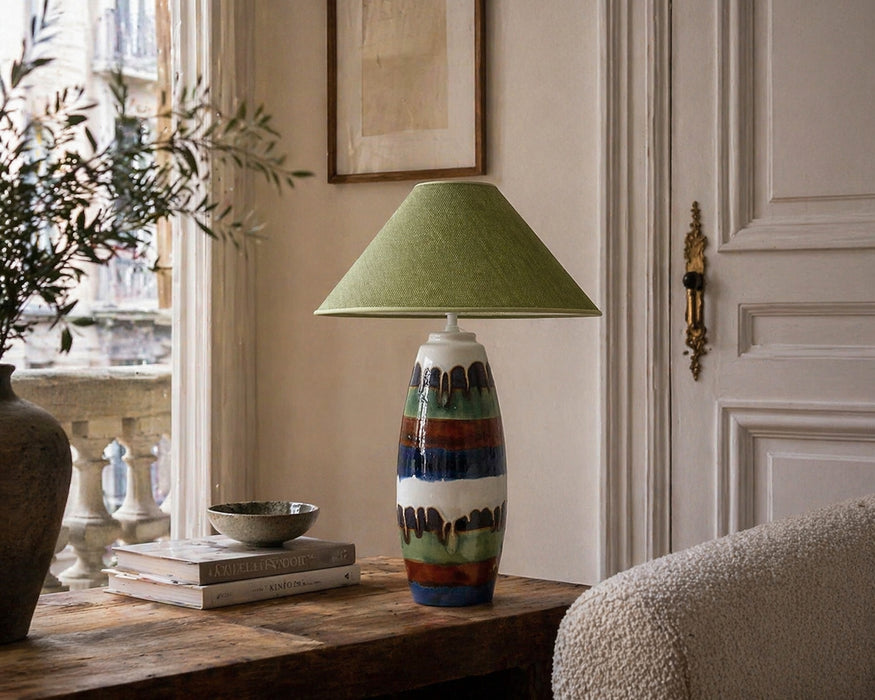 Vincent Cadeaux S.A. Ceramic Table Lamp, France, 1960s–1970s