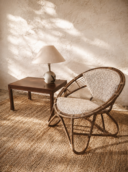 Rare Pair of Japanese Imaeda Rattan Lounge Chairs 1960s