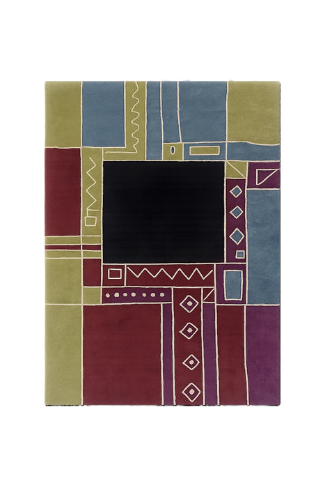 Tisca "Krumi" Hand-Tufted Wool Rug, France 1990s