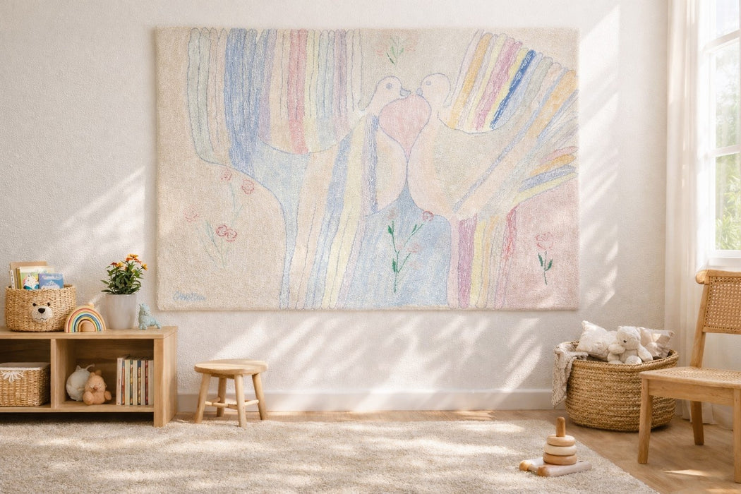 Tisca "Cristina" Wool Rug by Van Belkom, Kinderdesign Collection, 1980s