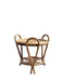handcrafted rattan side table made in Japan 1970s 
