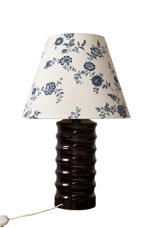 Sculptural Ribbed Ceramic Table Lamp Hungary 1970s