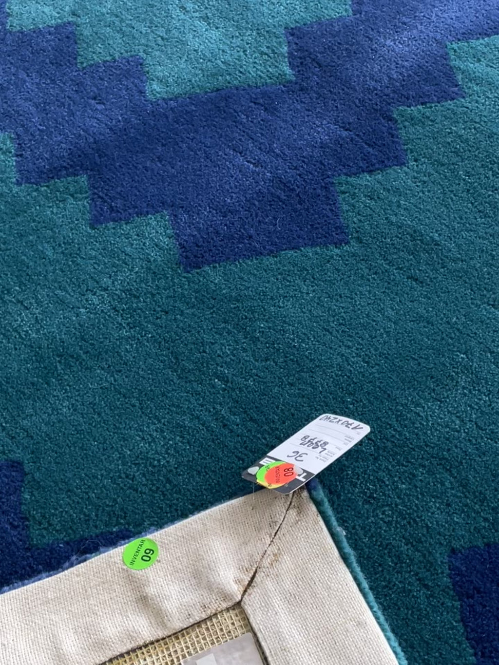 TISCA “LEON” Hand-Tufted Wool Rug – Design by Ulrike Sarvari, France 1990s