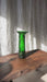 Vintage Modern Free-Form Green Art Glass Vase Budveszel Gyula Hungary 1990s