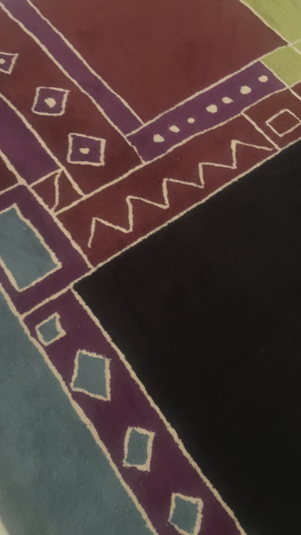 Tisca "Krumi" Hand-Tufted Wool Rug, France 1990s