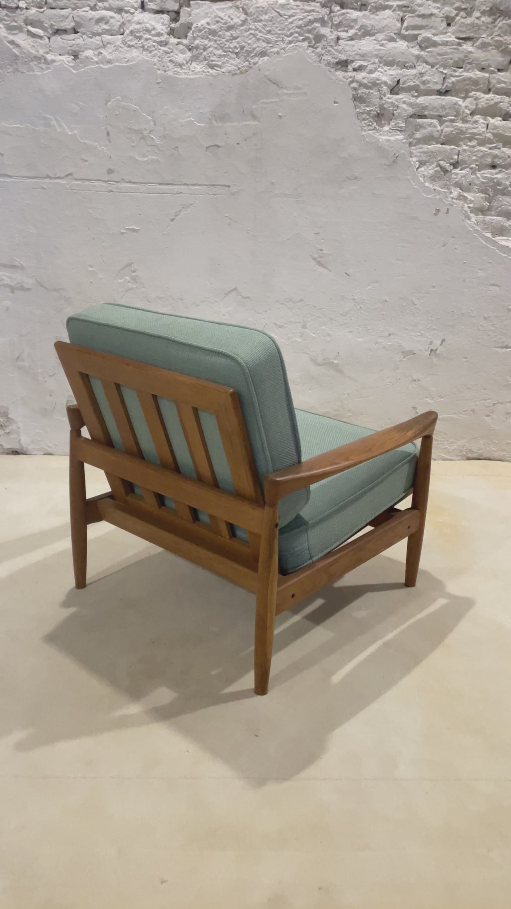 Scandinavian Oak Lounge "Kolding" Armchair by Erik Worts for IKEA