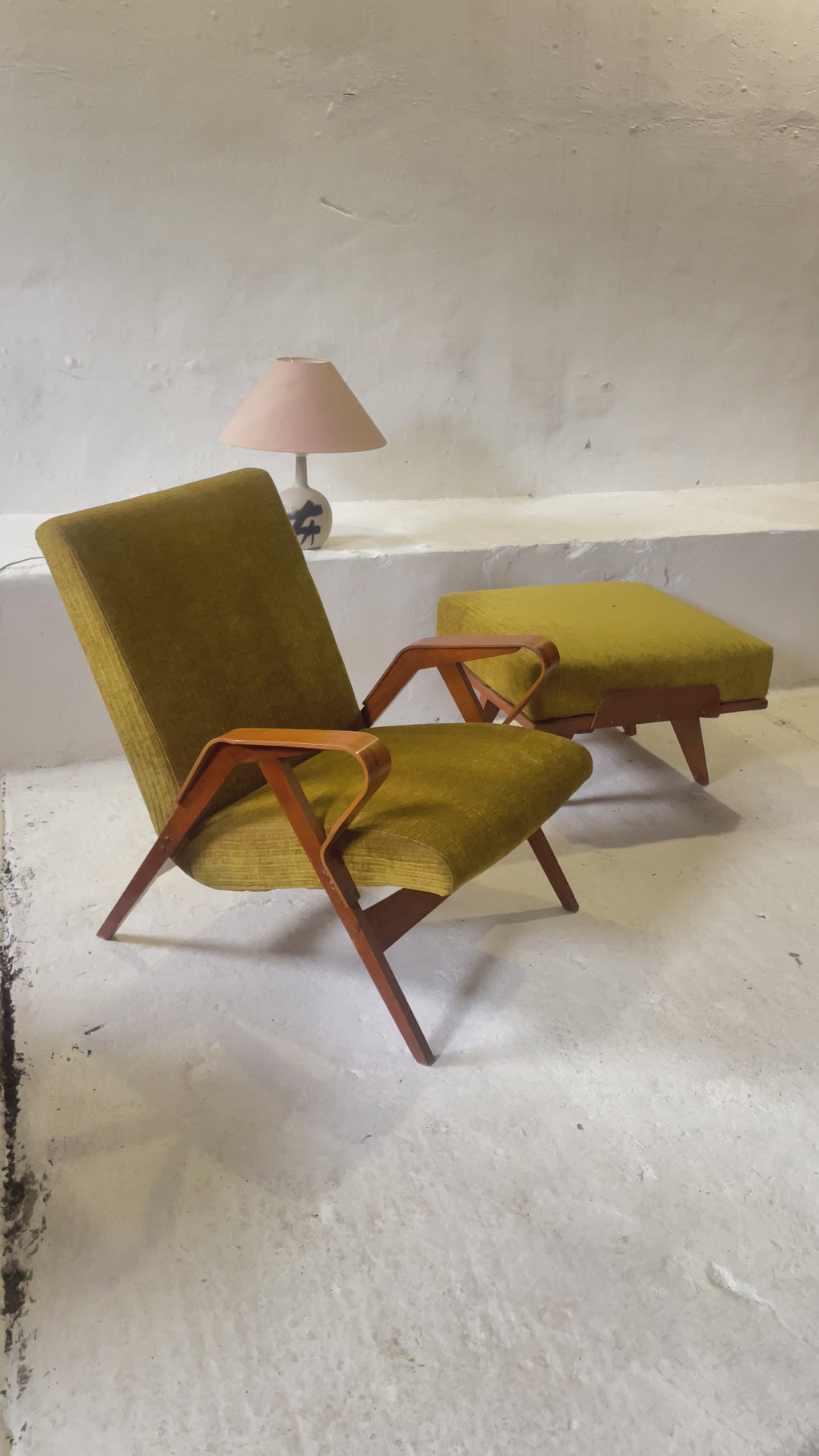 Armchairs with a Footrest by František Jirák for Tatra 