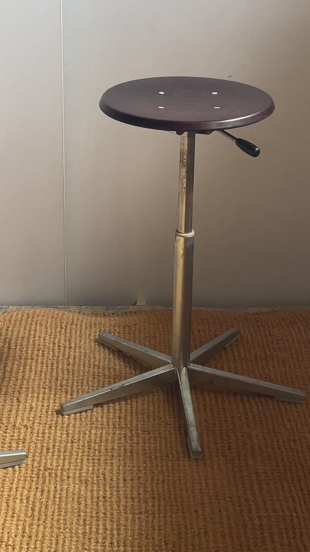Pair of Vintage Embru Adjustable Atelier Stools, Switzerland, 1960s–1970s
