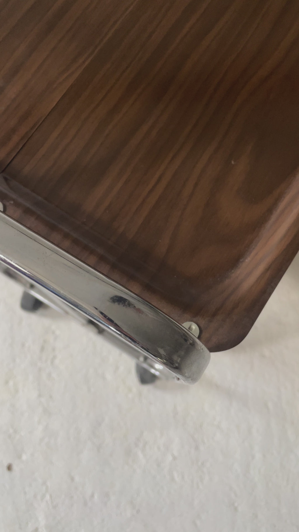 Chrome Folding Serving Trolley, 1950s Germany
