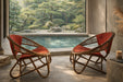 Rare Pair of Japanese Imaeda Rattan Lounge Chairs 1960s