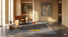  During the late 20th century Tisca France became known for bold abstract wool rugs