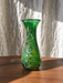 Vintage Modern Green Art Glass Vase Budveszel Gyula Hungary 1990s