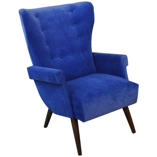 Exceptional 1950s Austrian Wingback Chair Attributed to Oskar Payer