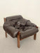 Mid-Century Percival Lafer Style Tufted Leather Armchair, 1970s