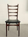 Set of Six Mid-Century Bow Tie Ladder Back Chairs