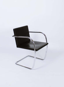 Rare Vintage Thin Pad Tubular Brno Chair by Ludwig Mies van der Rohe
