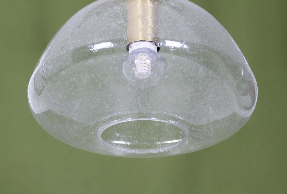 Midcentury Pendant Light by Glashütte Limburg Germany, 1970s